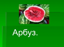 Презентация для детей старшего дошкольного возраста на тему Арбуз- ягода или фрукт?