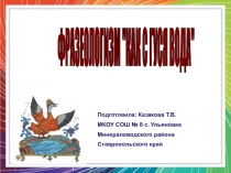 Презентация Фразеологизм Как с гуся вода