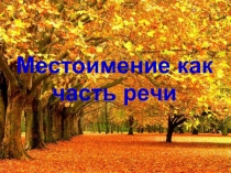 Презентация Местоимение как часть речи