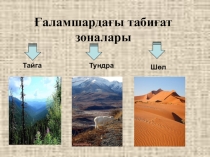 Презентация по географии на тему Табиғат зоналары