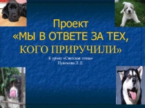 Презентация к уроку Светская этика 4 класс Мы в ответе за тех, кого приручили