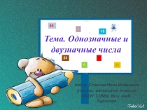 Презентация по математике на тему Однозначные и двузначные числа.