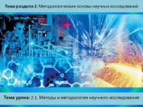Презентация Методы научного исследования