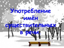 Презентация Употребление существительных в речи