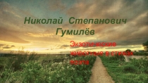 Презентация-проект Н.С. Гумилёв. Экзотические животные в стихах поэта(11класс)