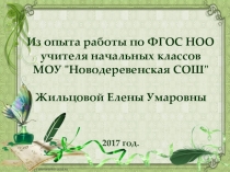 Презентация Из опыта работы