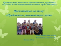 Презентация по теме Предметно -развивающая среда в группе раннего возраста