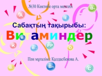 Презентация по биологии на темуВитаминдер