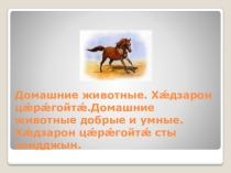 Проект по осетинскому языку Домашние животные для 2 класса
