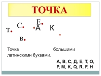 Презентация по геометрии Точка. Прямая и кривая линии.