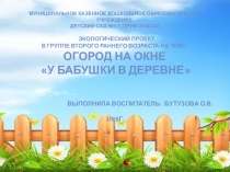 Презентация огород на окне