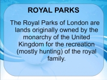 Презентация по английскому языку на тему Royal London