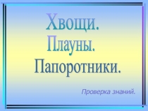 Презентация по биологии на тему Хвощи. Плауны. Папоротники (7 класс)