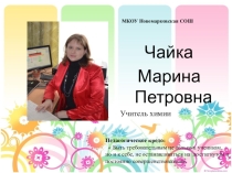 Методическое портфолио Чайка Марины Петровны