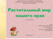 Проект по экологическому воспитанию Растительный мир нашего края