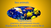 Презентация по английскому языку на тему Sea animals