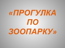 Презентация к индивидуальному логопедическому занятию Прогулка по зоопарку