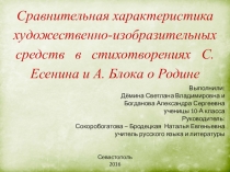 Презентация по литературе. 11 класс. С.Есенин, А.Блок