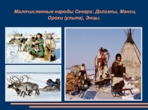Презентация Малочисленные народы Крайнего Севера Долганы, Манси, Ороки, Энцы