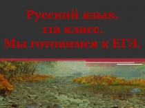 Русский язык. 11а класс. Мы готовимся к ЕГЭ.