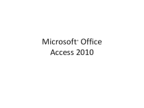 Microsoft Office Access 2010