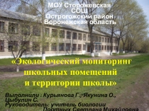 Презентация Экологический мониторинг школьных помещений и территории школы
