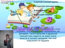 Внеклассное мероприятие. Презентация. Мама, папа,я-читающая семья