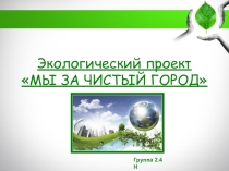 Презентация Мы за чистый город