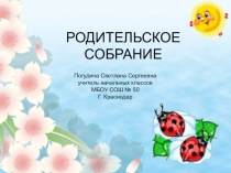 Родительское собрание Безопасность детей
