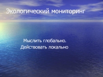 Презентация к докладу Экогический мониторинг в школе