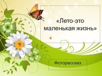 Презентация Как я провёл лето