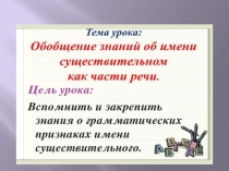 Презентация по русскому языку Существительное. Обобщение (5 класс)