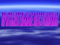 Притяжательные местоимения