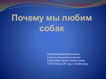 Презентация по окружающему миру на тему Почему мы любим собак?