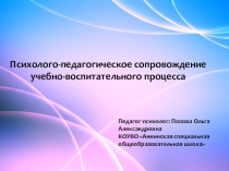 Презентация Психолого-педагогическое сопровождение учебно-воспитательного процесса