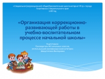 Организация коррекционно-развивающей работы в учебно-воспитательном процессе начальной школы