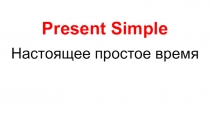 Презентация по английскому языку Present Simple