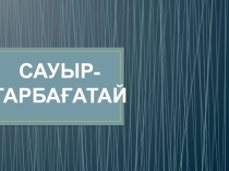 Презентация по географии на тему Сауыр-Тарбағатай (8 сынып)