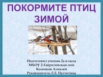 Презентация по окружающему миру Покормите птиц зимой.