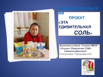 Презентация научно-исследовательского проекта Соль