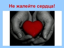Презентация Не жалейте сердца!
