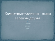 Презентация по окружающему миру Комнатные растения2 кл