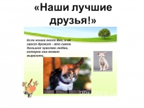 Презентация Наши лучшие друзья