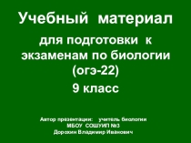 Презентация по биологии на тему: Учебный КИМ для проведения консультаций к экзаменам по биологии (9 класс)