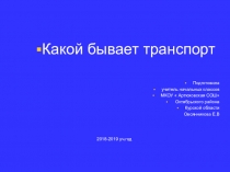 Презентация по окружающему миру на тему Транспорт (2 класс)