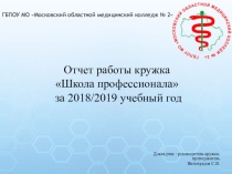 Презентация Отчет кружка Школа профессионала