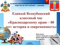 Презентация Единого Всекубанского классного часа Краснодарскому краю – 80 лет: история и современность