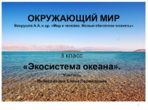 Презентация по окружющему миру к уроку Экосистема океана