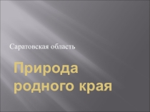 Презентация  Природа родного края