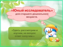 Презентация Эксперементальная деятельность дошкольников
